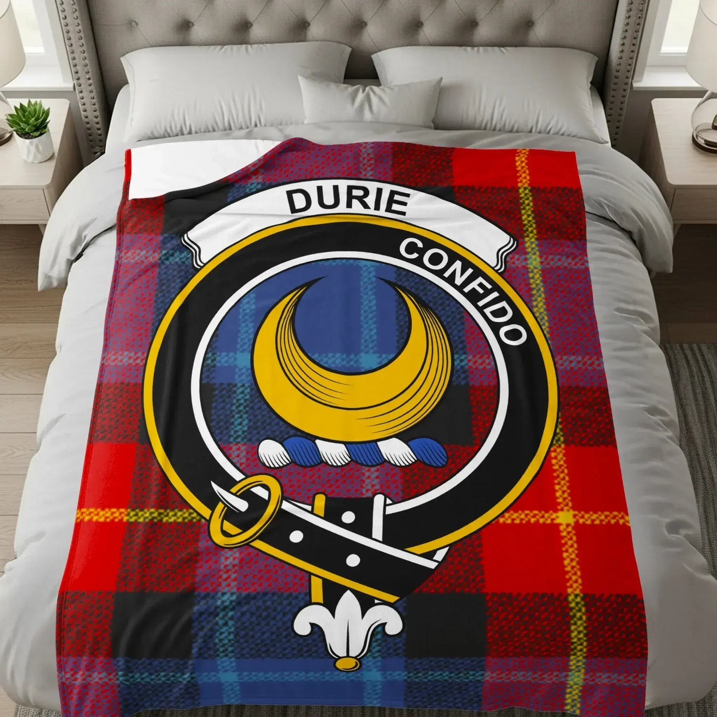 Durie Confido Tartan Crest Comforter Blanket product type