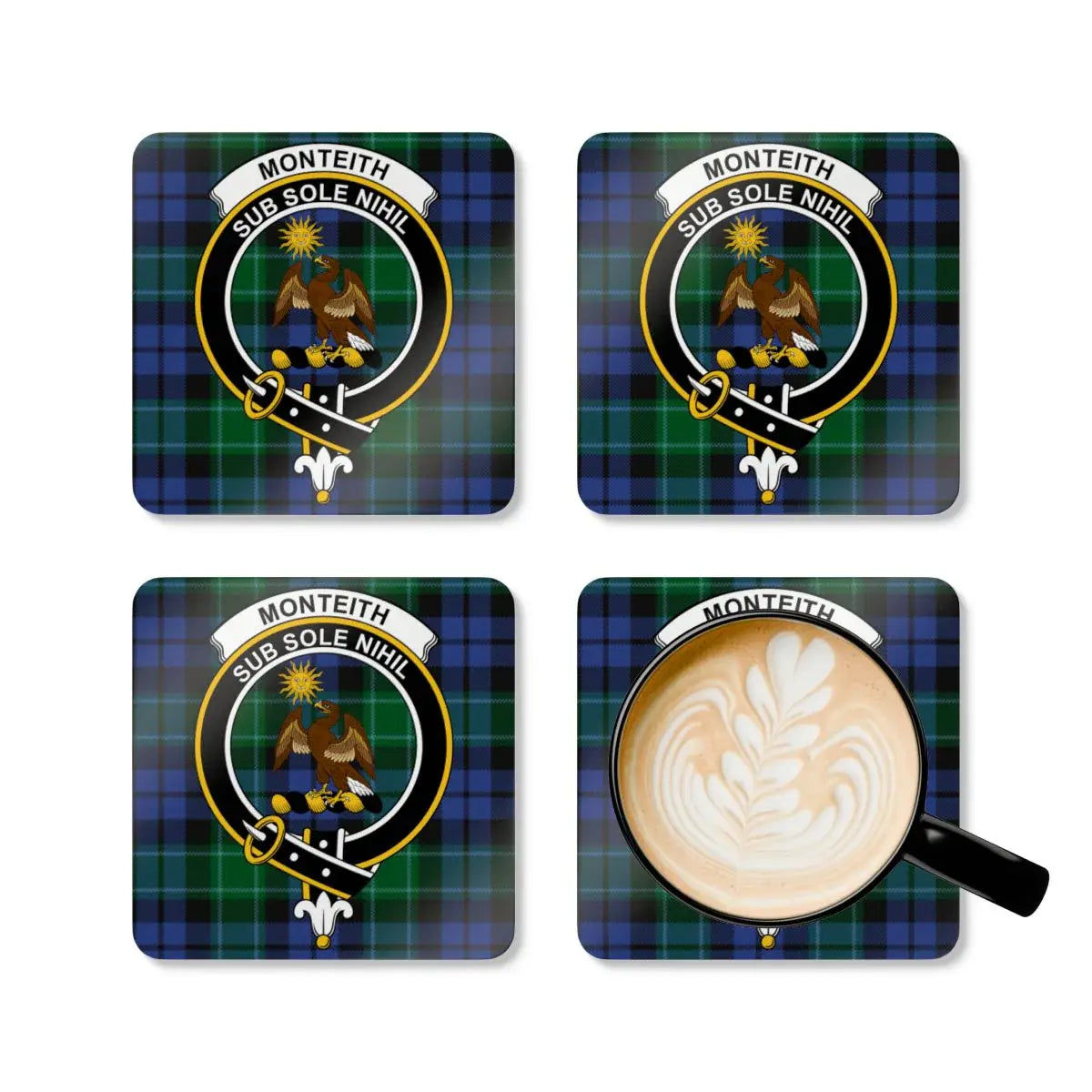 Monteith Sub Sole Nihil Tartan Design Coaster product