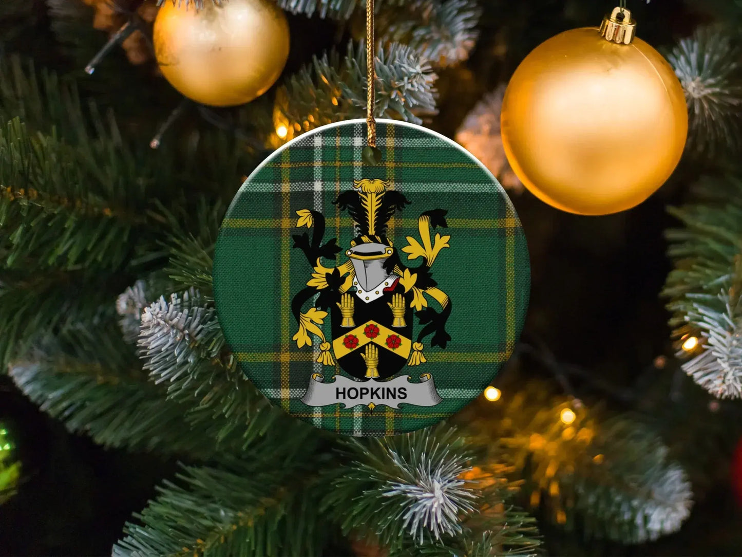 Personalized Family Crest Christmas Ornament product