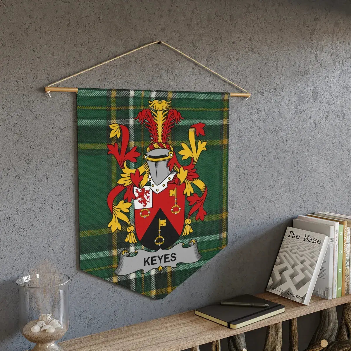 Keyes Tartan Coat of Arms Wall Hanging product