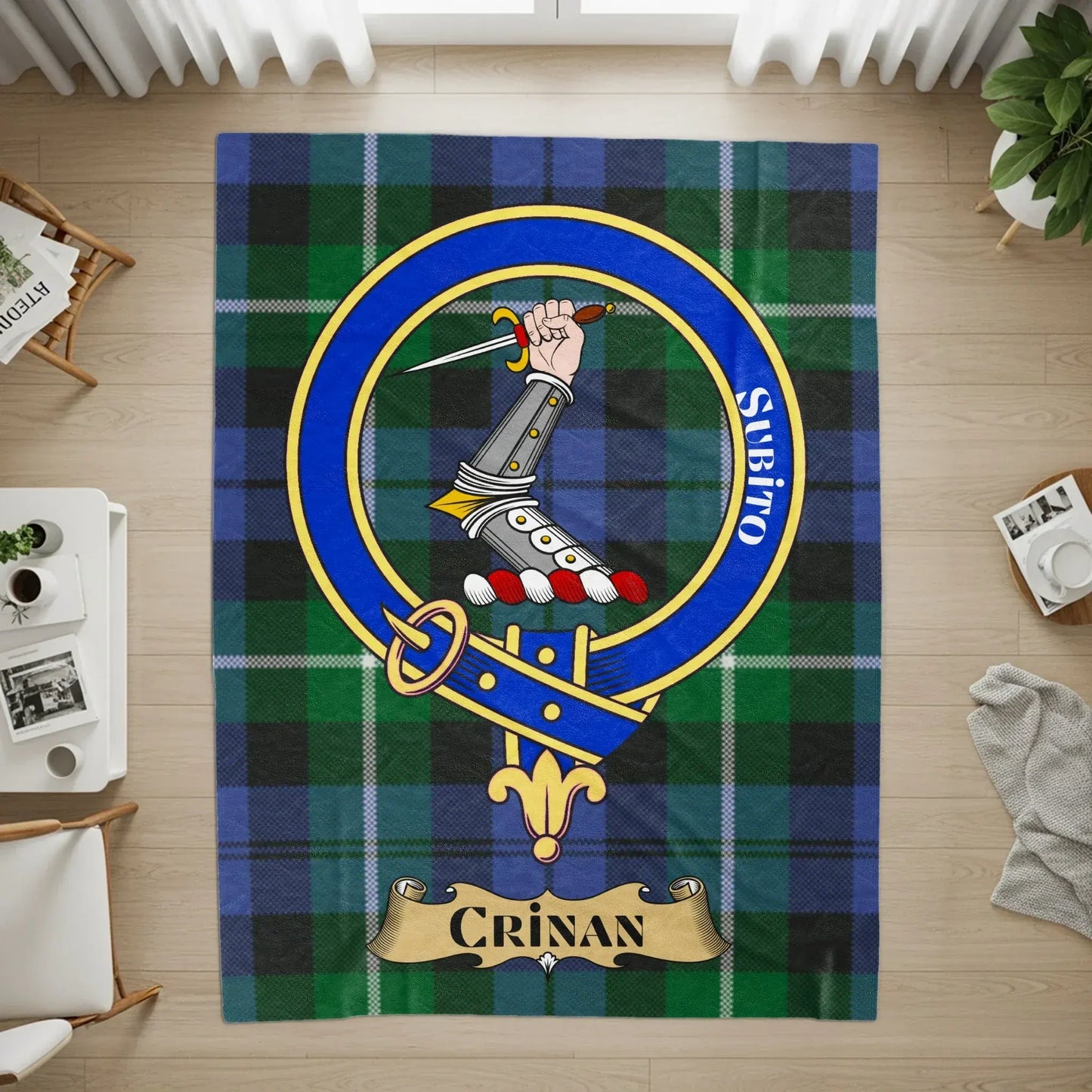 Crinan Scottish Clan Crest Tartan Rug product