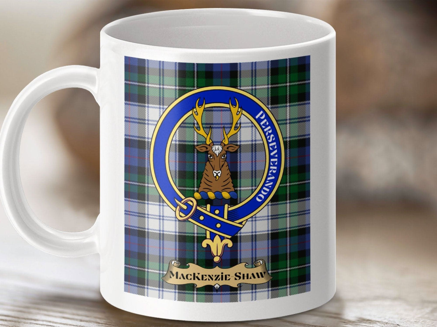 MacKenzie Shaw Clan Crest Coffee Mug Scottish Gift product