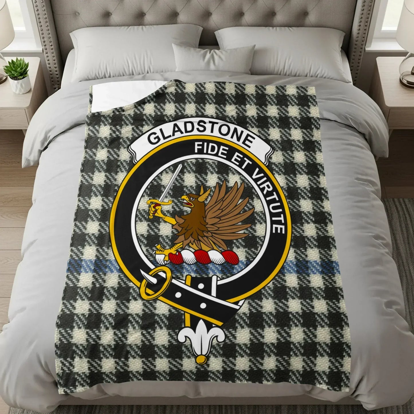 Gladstone Fide Et Virtute Plaid Blanket product