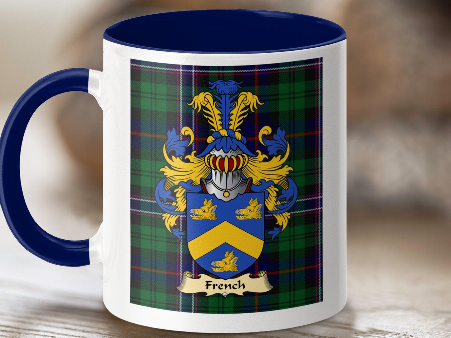 Clan French Coat Of Arms Scottish Mug - Celtic Ancestry Gifts