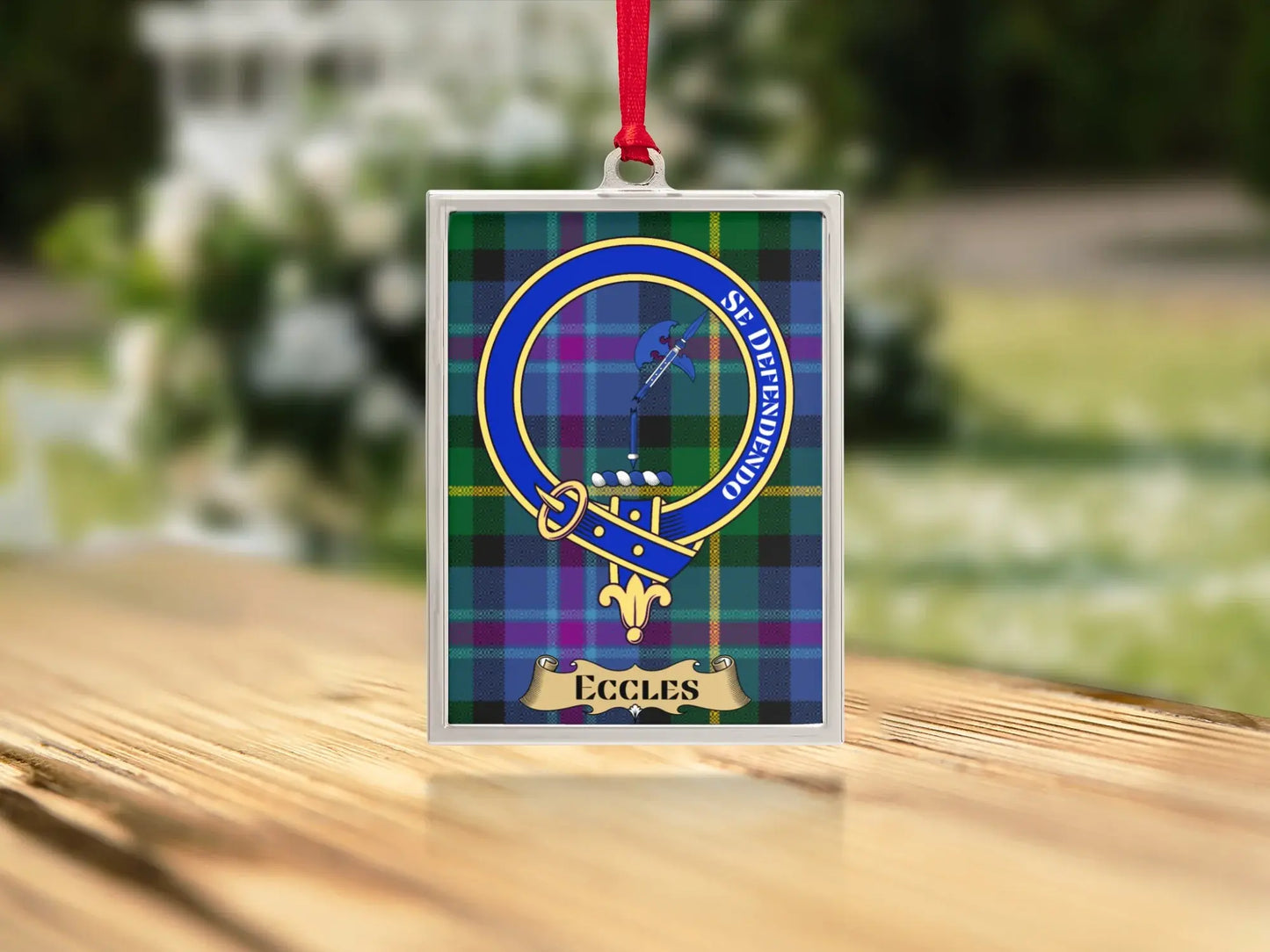 Eccles Clan Tartan Badge Ornament product