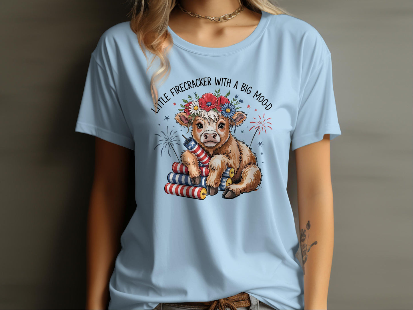 Little Firecracker with a Big Mood Tee Shirt product
