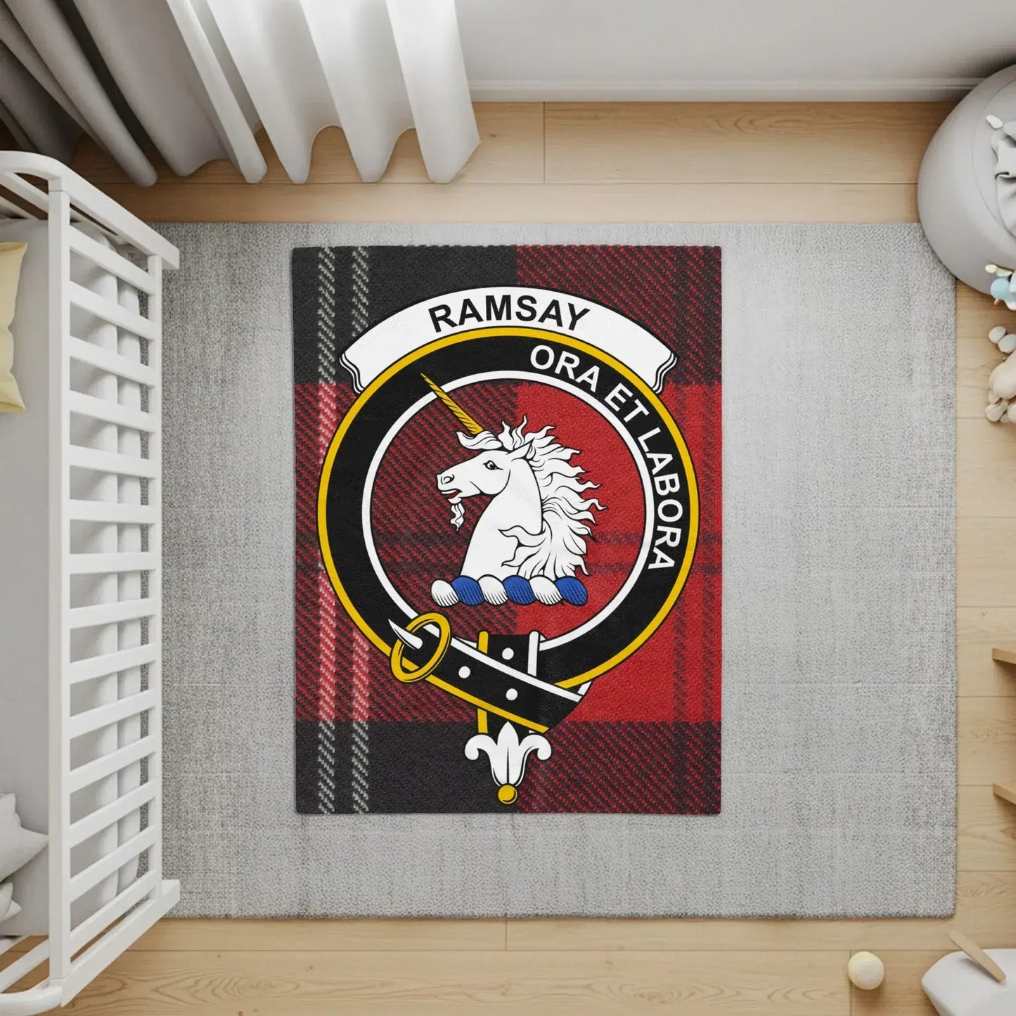 Ramsay Ora Et Labora Plaid Unicorn product type