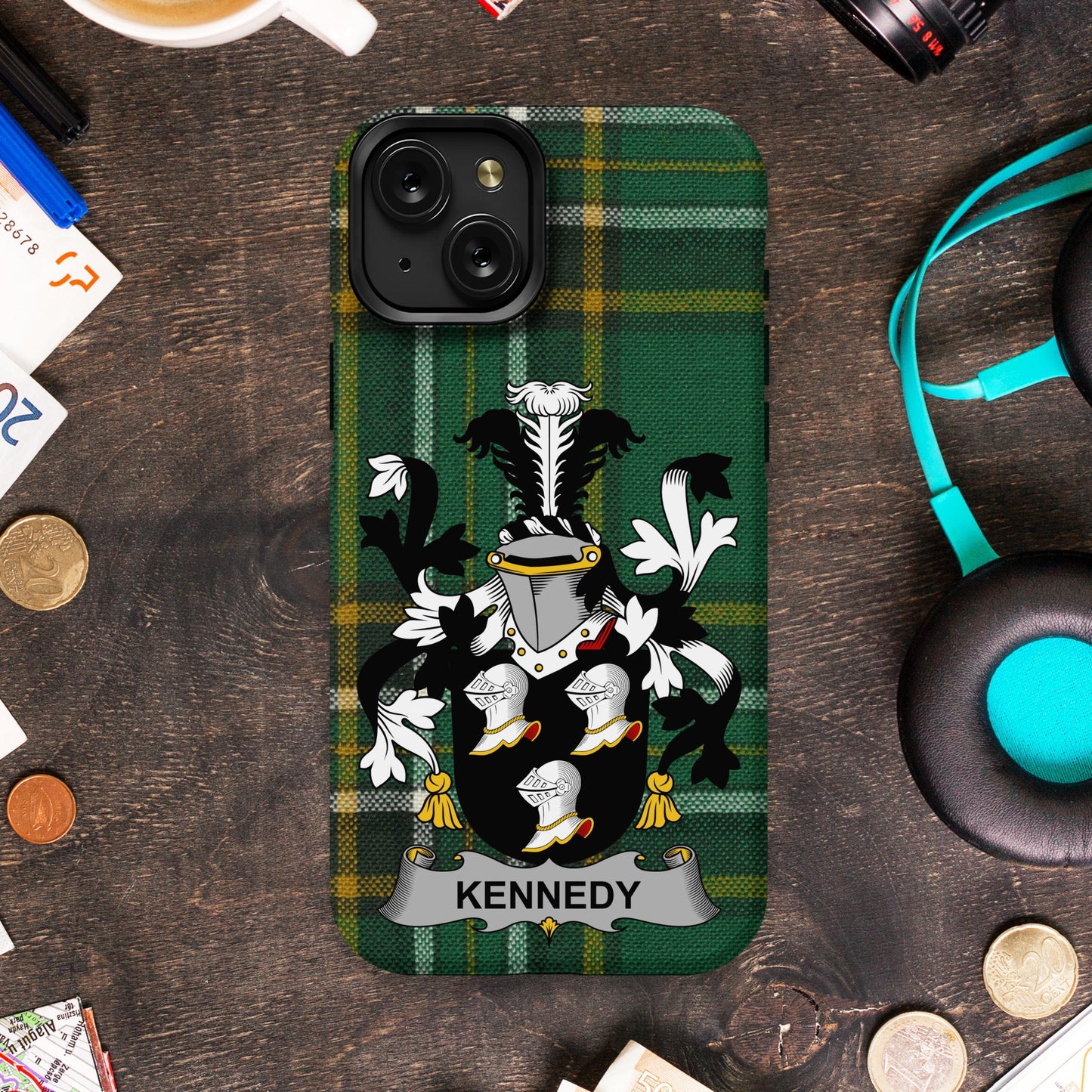 Kennedy surname Irish Family Crest Cell Phone Cover - Celtic Ancestry Gifts