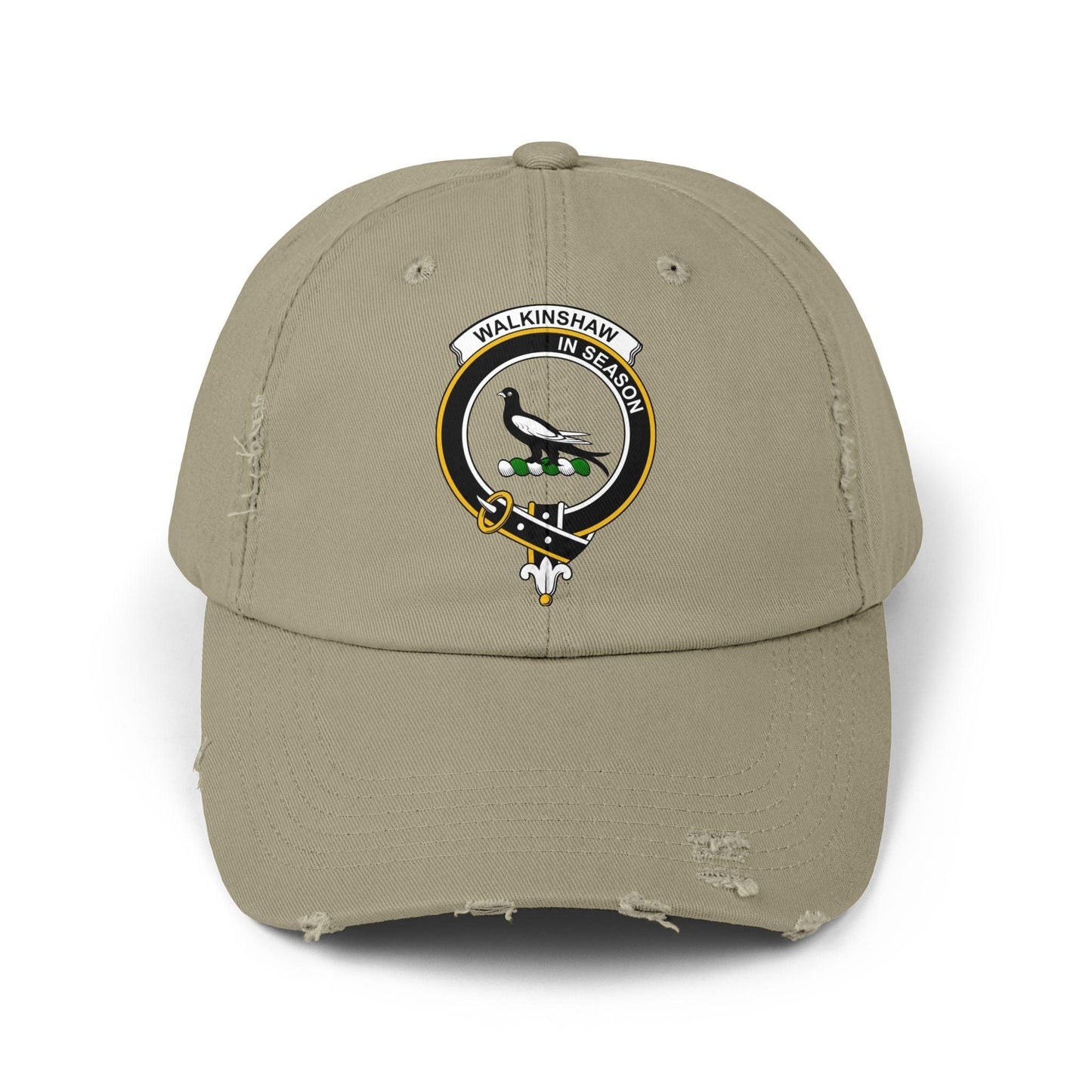 Walkinshaw Clan Crest Scottish Distressed Baseball Cap - Celtic Ancestry Gifts