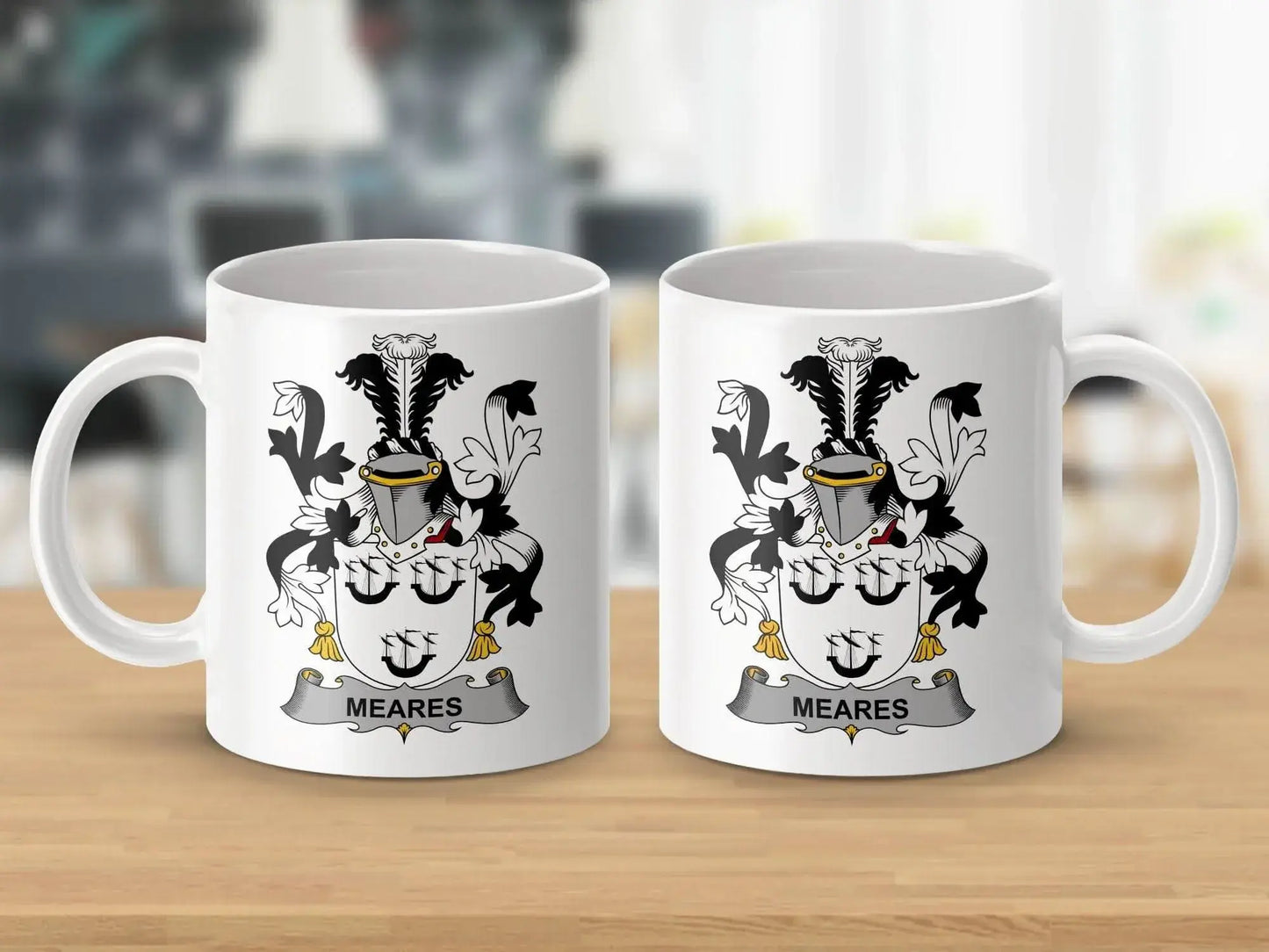 Meares Surname Irish Family Crest Mug - Celtic Ancestry Gifts