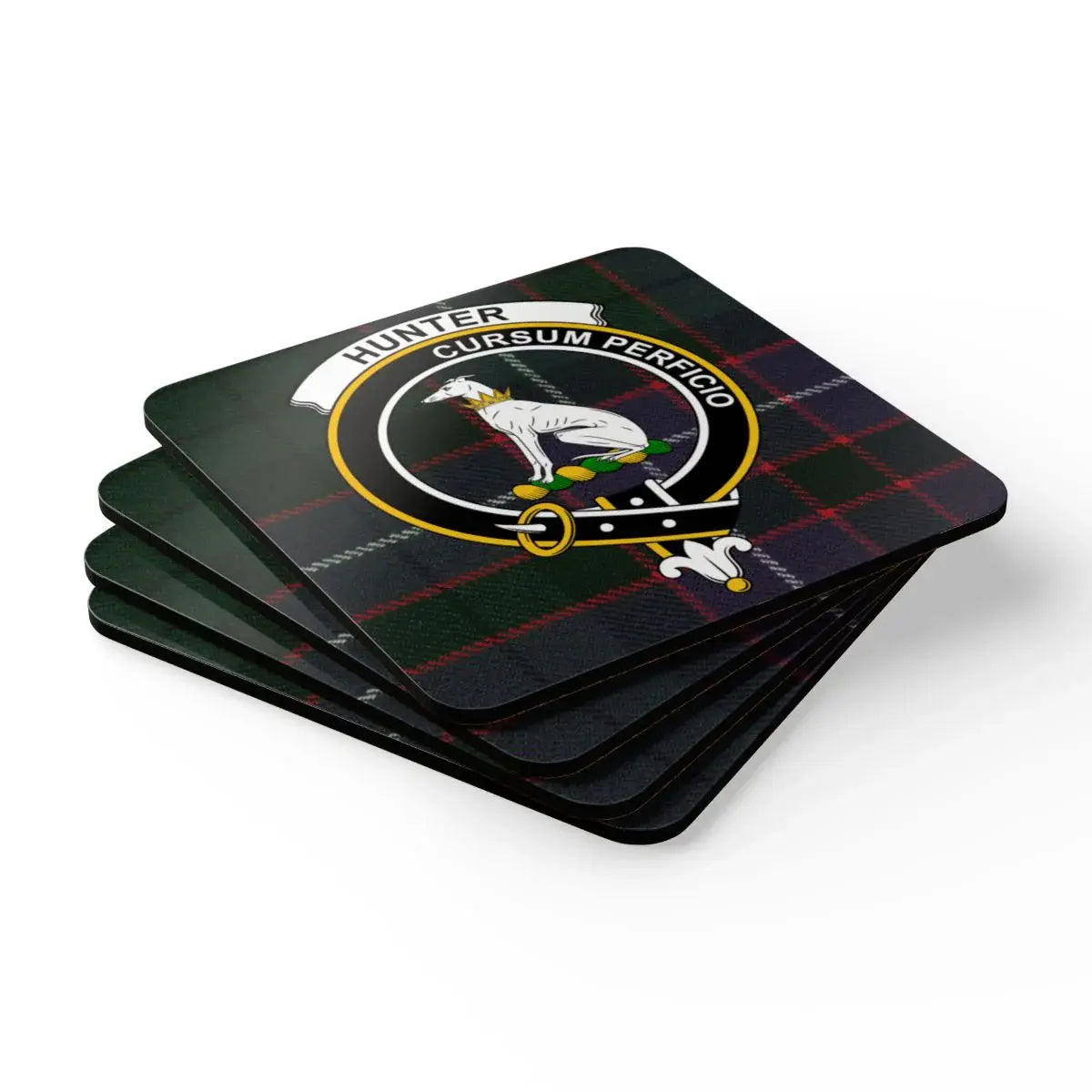 Hunter Cursum Perficio Design Square Coaster product