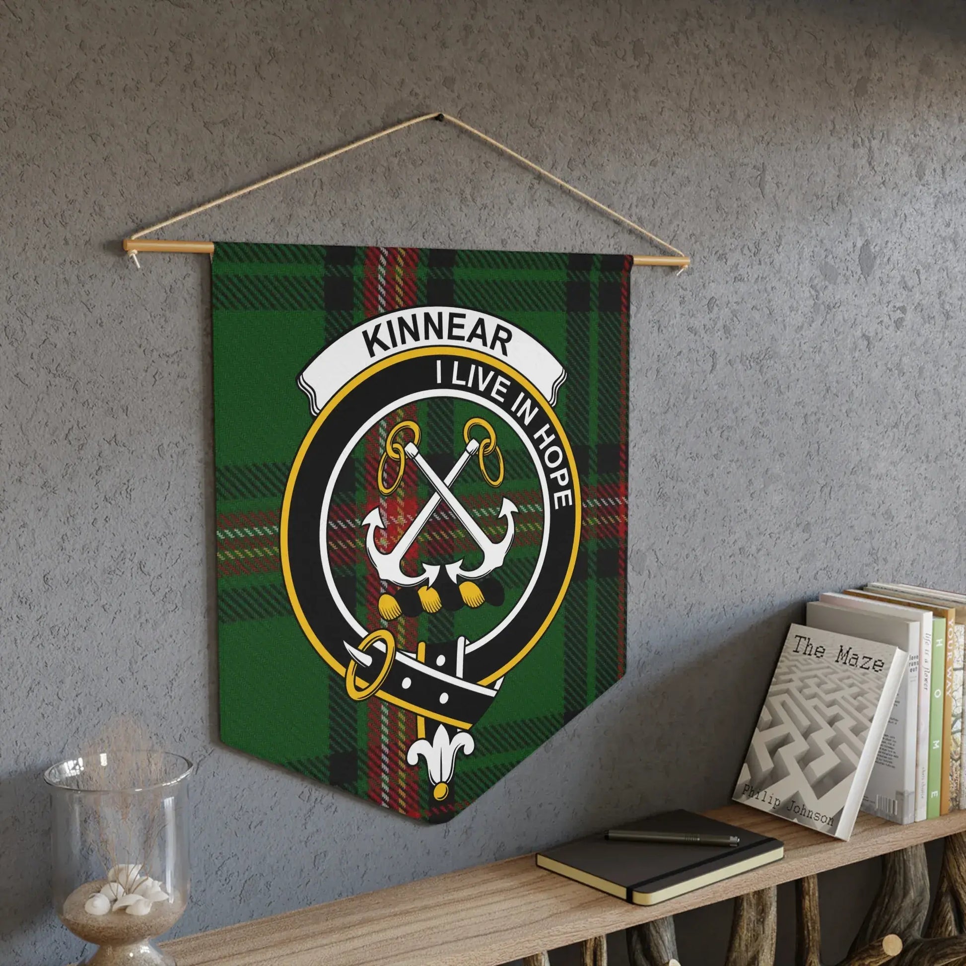 I Live In Hope Kinnear Clan Crest Wall Hanging product