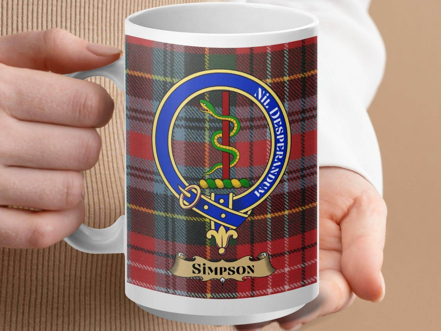 Simpson Clan Crest Tartan Coffee Mug product