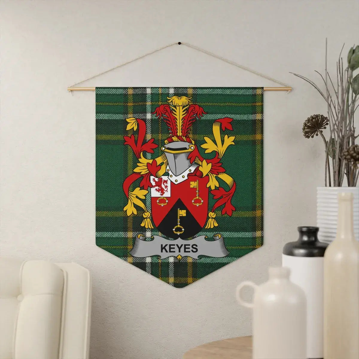 Family Crest Coat of Arms Keyes Tapestry Wall Hanging product