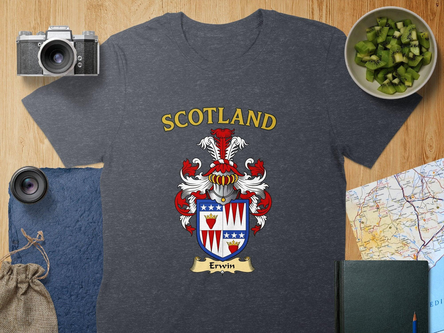 Erwin Clan Family Crest Scotland T-Shirt - Celtic Ancestry Gifts