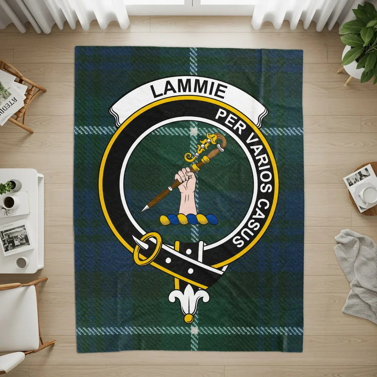Lammie Tartan Crest Rug Decor Floor Carpet product type