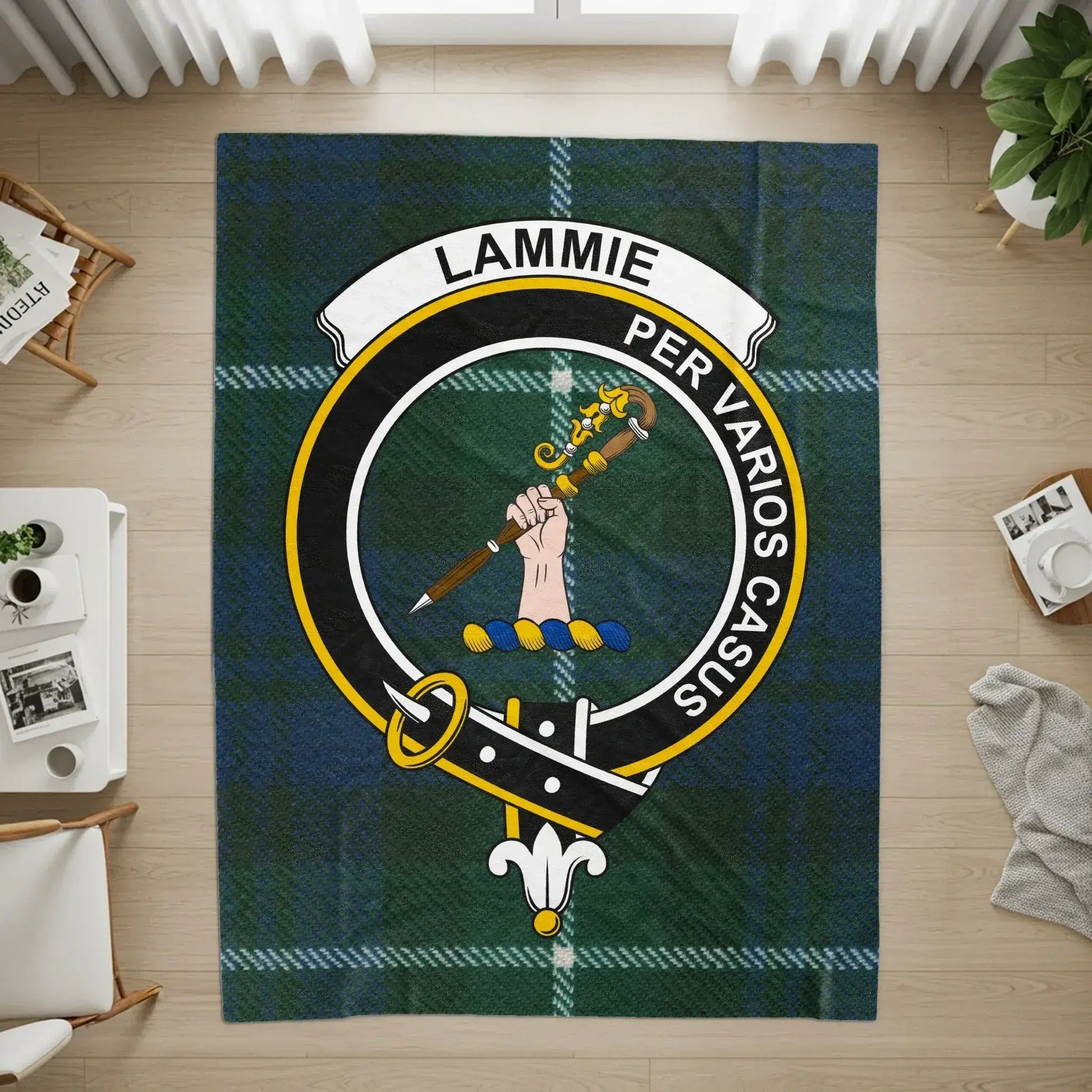 Lammie Tartan Crest Rug Decor Floor Carpet product type