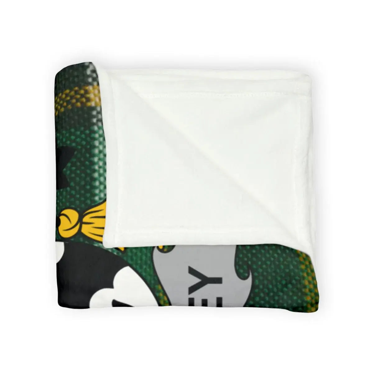 Green and White Graphic Print Cozy Blanket product