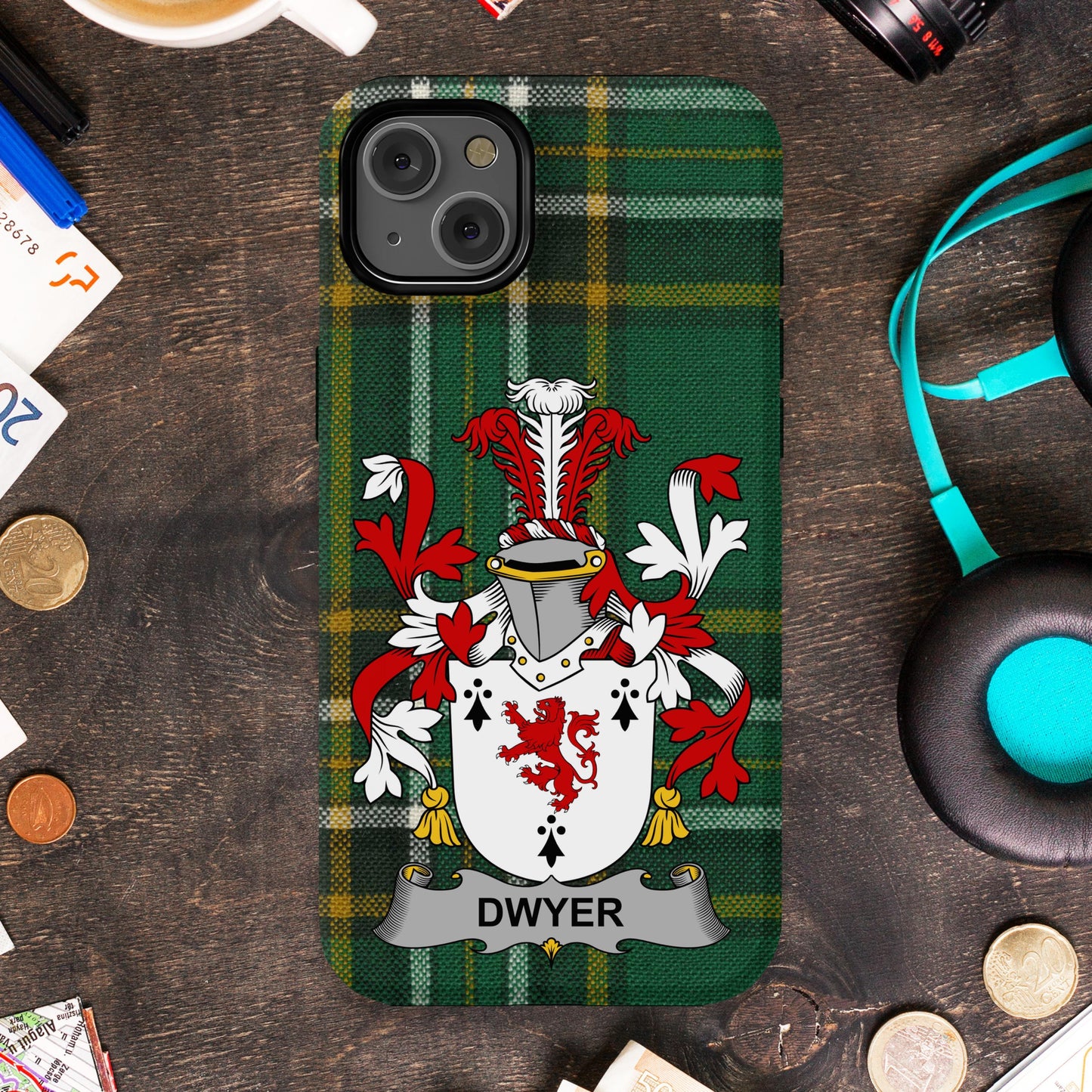 Family Crest Plaid Phone Case Customizable product