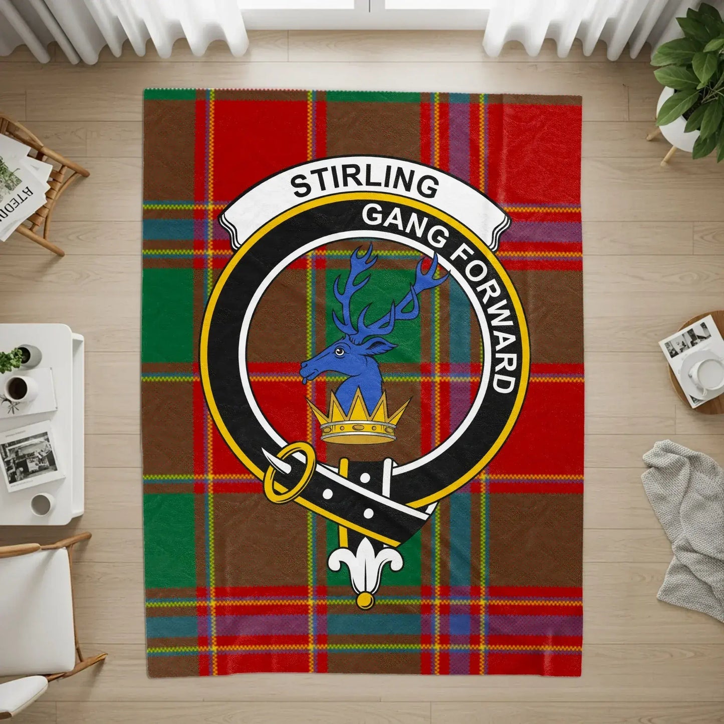 Stirling Gang Forward Tartan Custom Area Rug product type