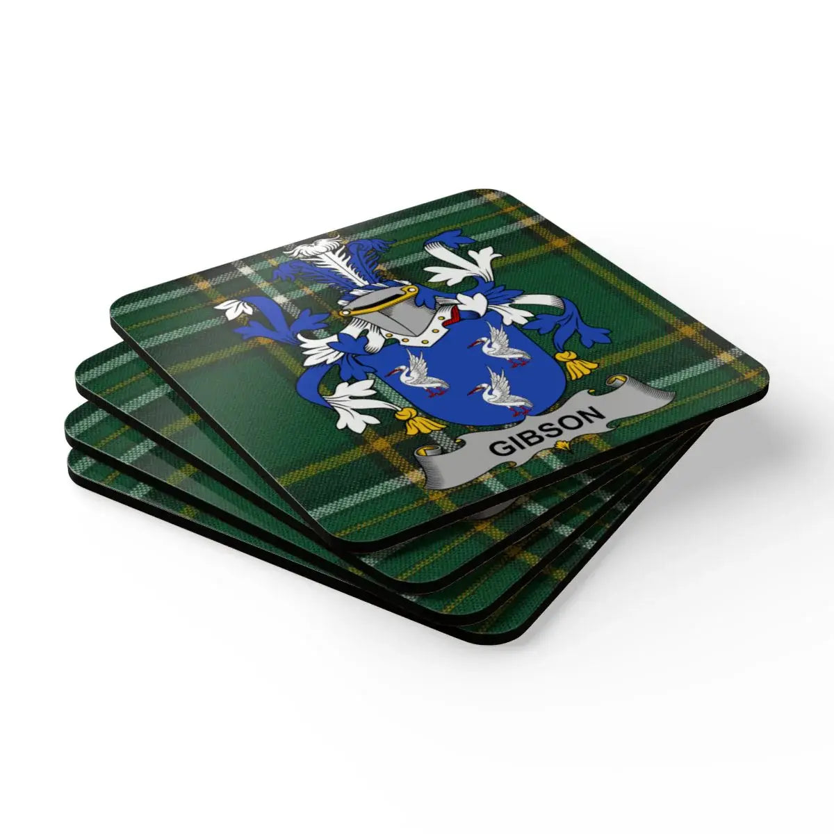 Gibson Family Crest Tartan Print Square Coaster product