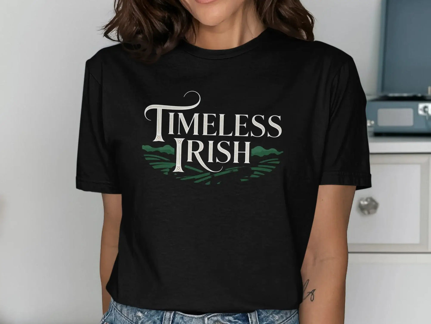 Timeless Irish Themed Black Graphic T-Shirt Product