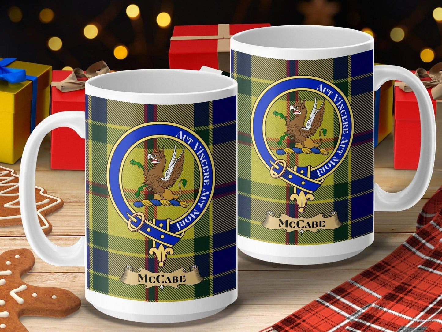 Personalized McCabe Clan Crest Tartan Plaid Mug product