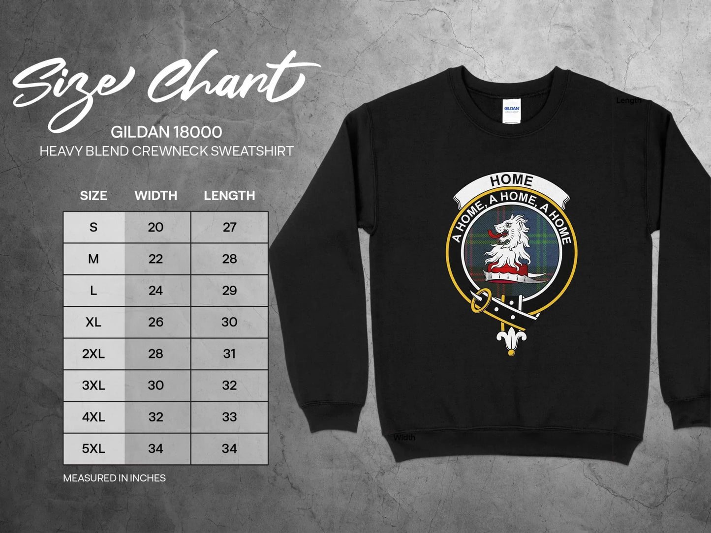 Home A Home A Home Size Chart Sweatshirt product type