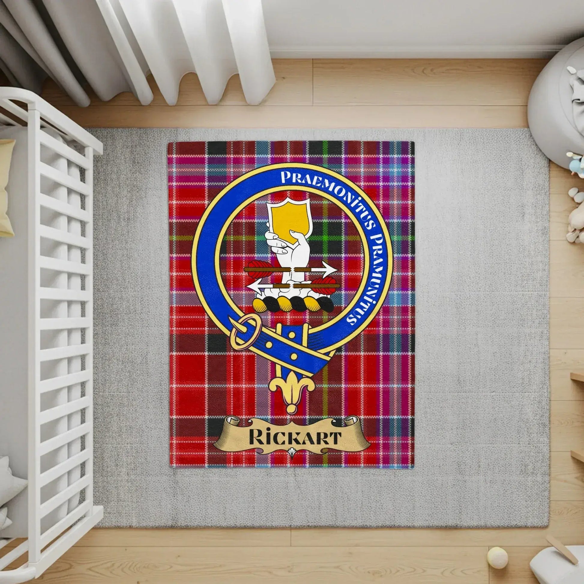 Rickart Praemonitus Tartan Nursery Decor Rug product