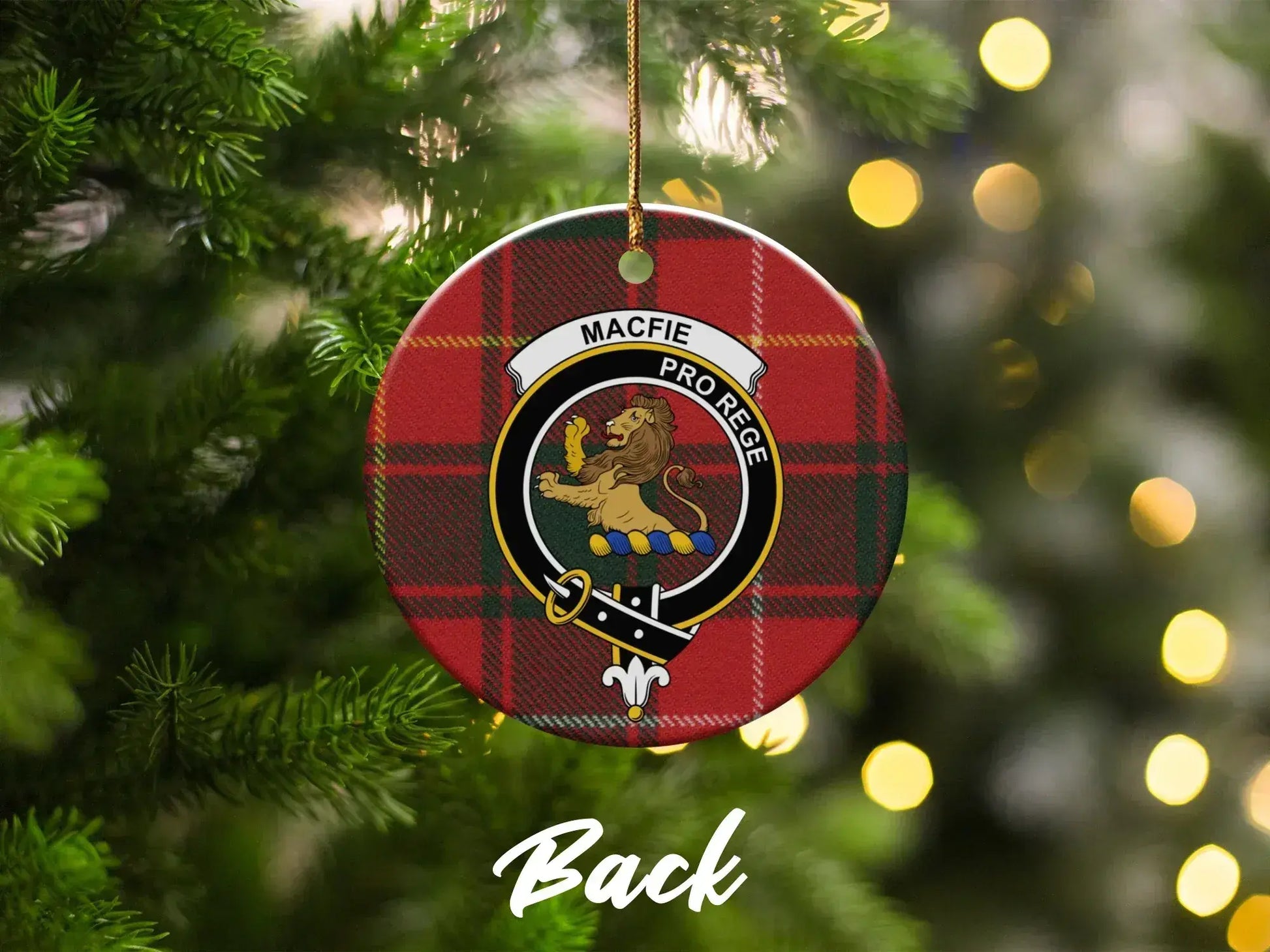 Festive Lion Crest Circle Ornament Christmas product