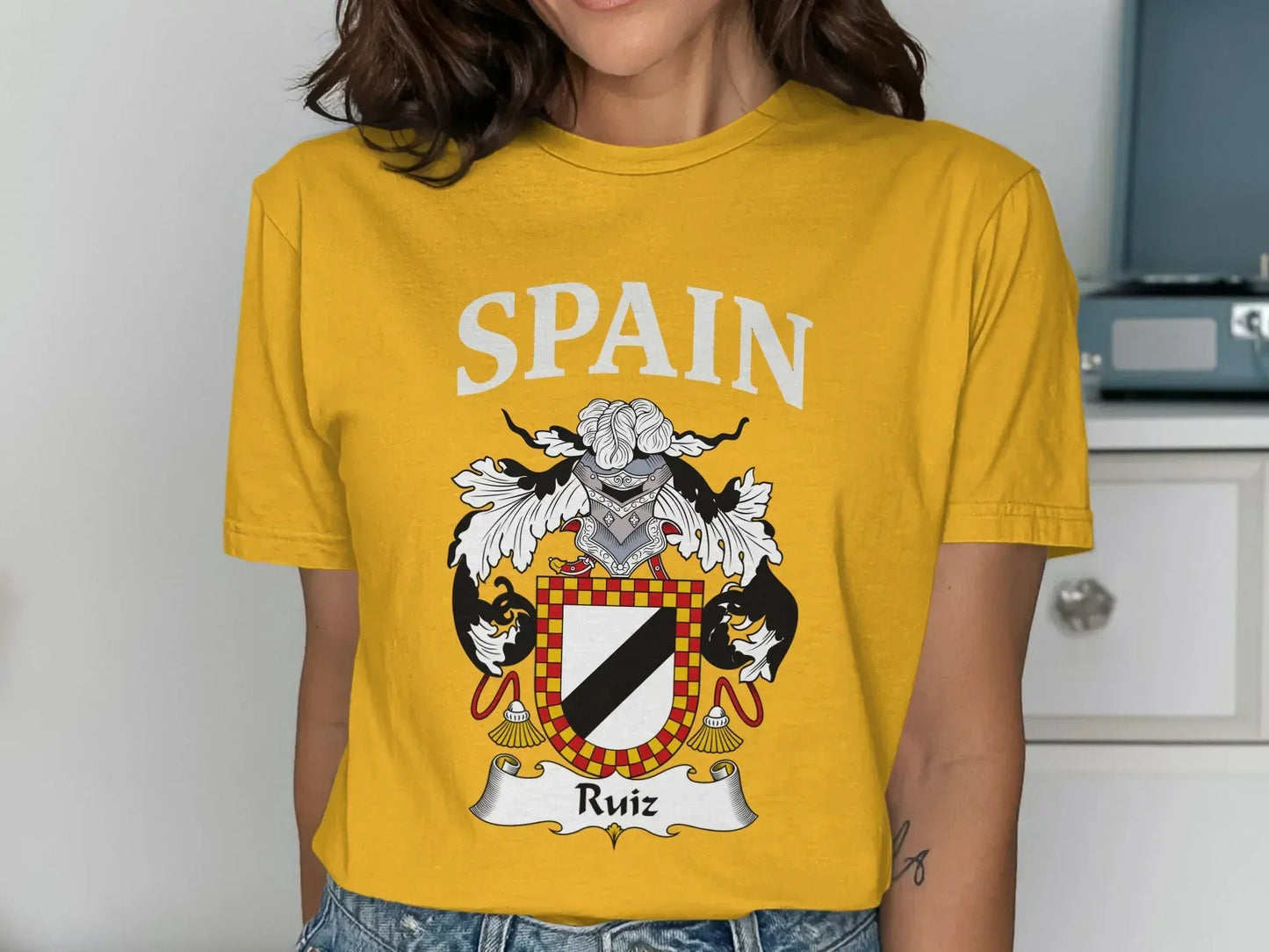 Spain Ruiz Family Crest Graphic Tee Shirt product type