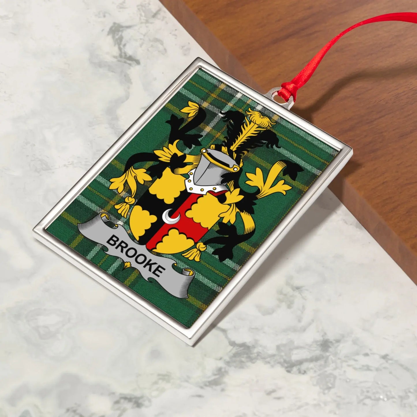 Family Crest Personalized Metal Ornament product