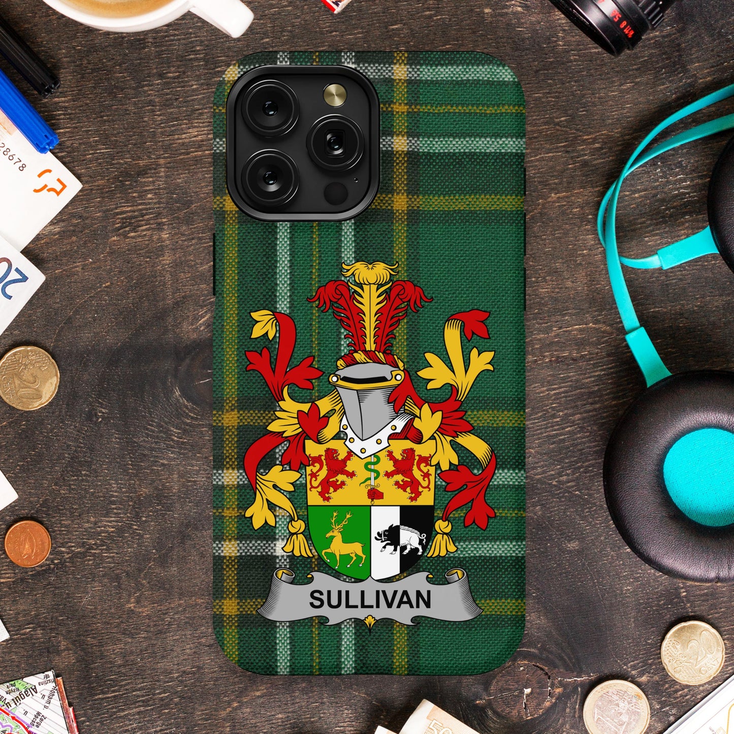Personalized Name Family Crest Tartan Case Product
