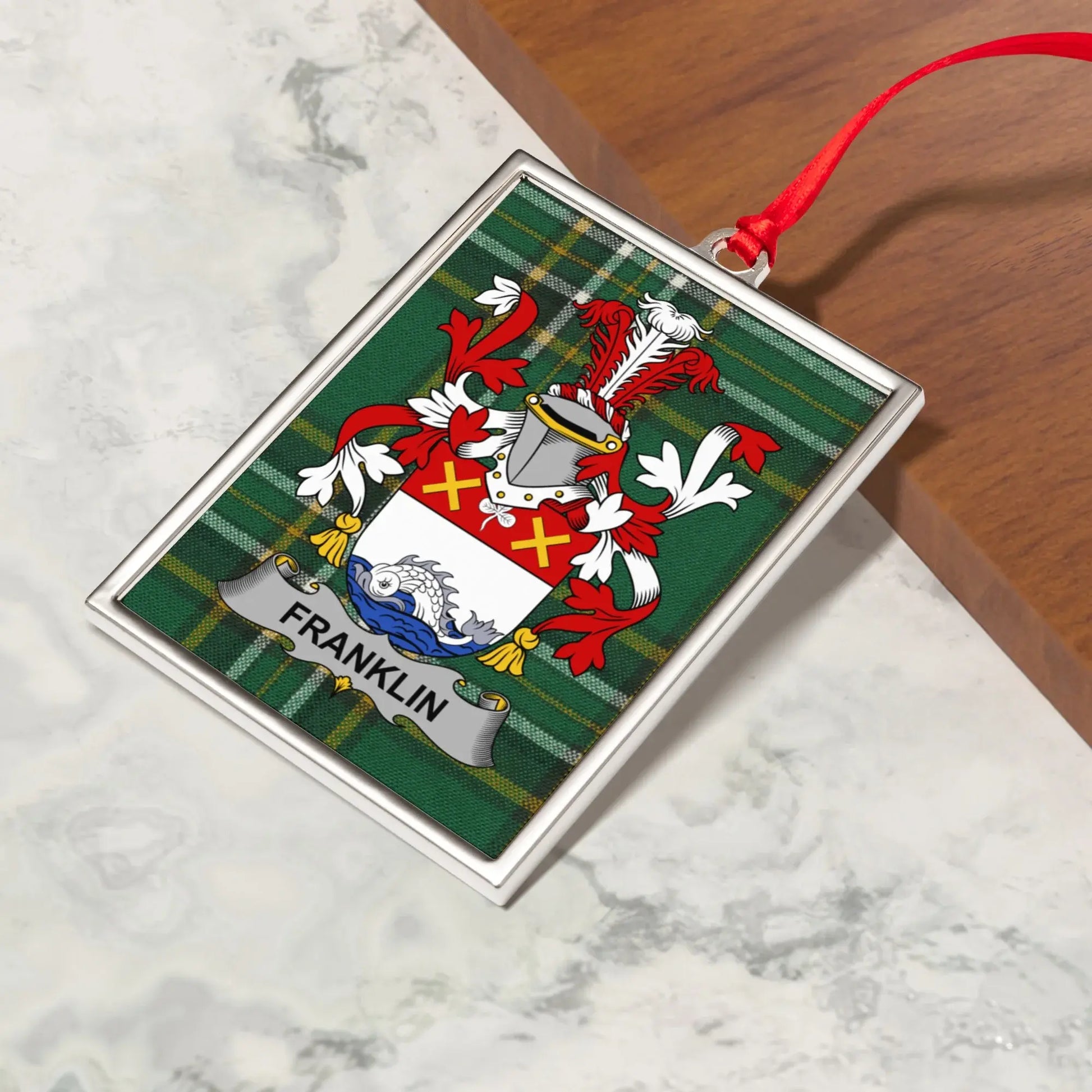 Franklin Family Crest Personalized Ornament product