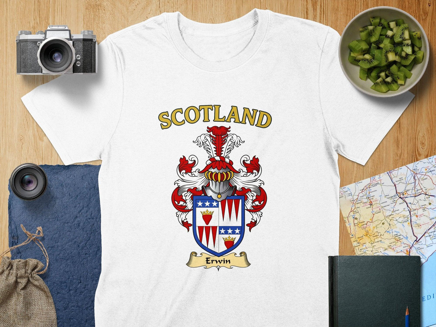 Erwin Clan Family Crest Scotland T-Shirt - Celtic Ancestry Gifts