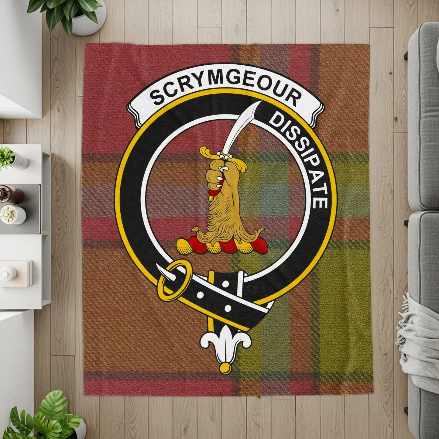 Scrymgeour Dissipate Clan Crest Tartan Blanket product