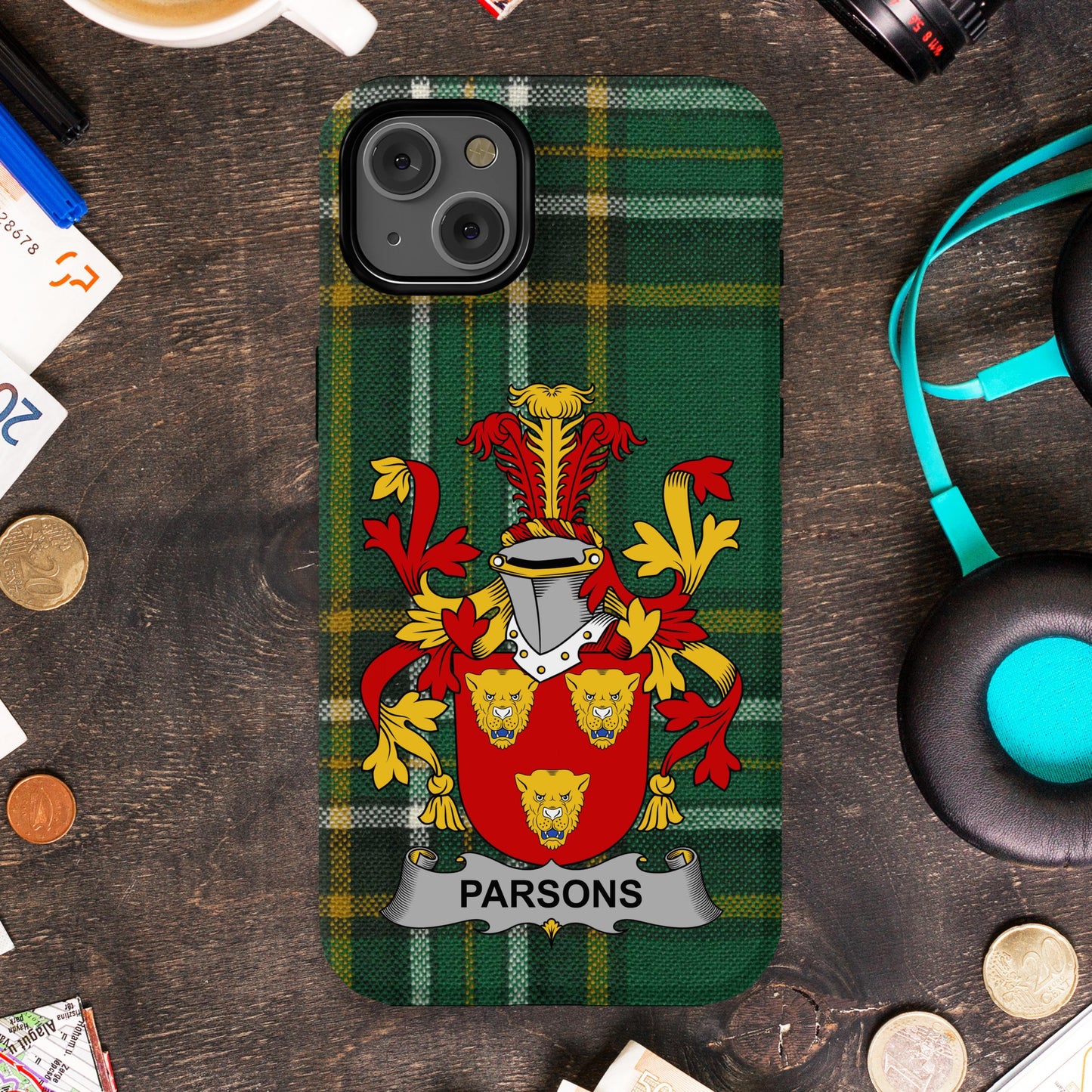 Custom Parson Family Crest Tartan Design Phone Case Product