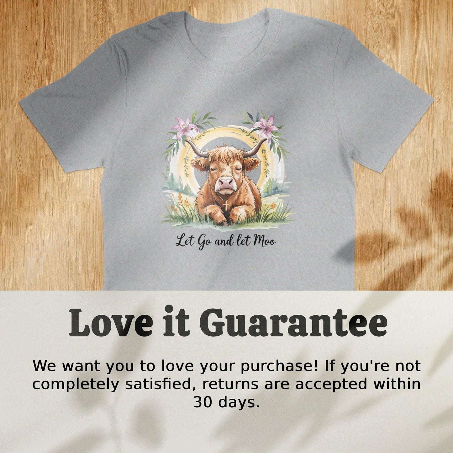 Let Go and Let Moo Highland Cow T-Shirt product type