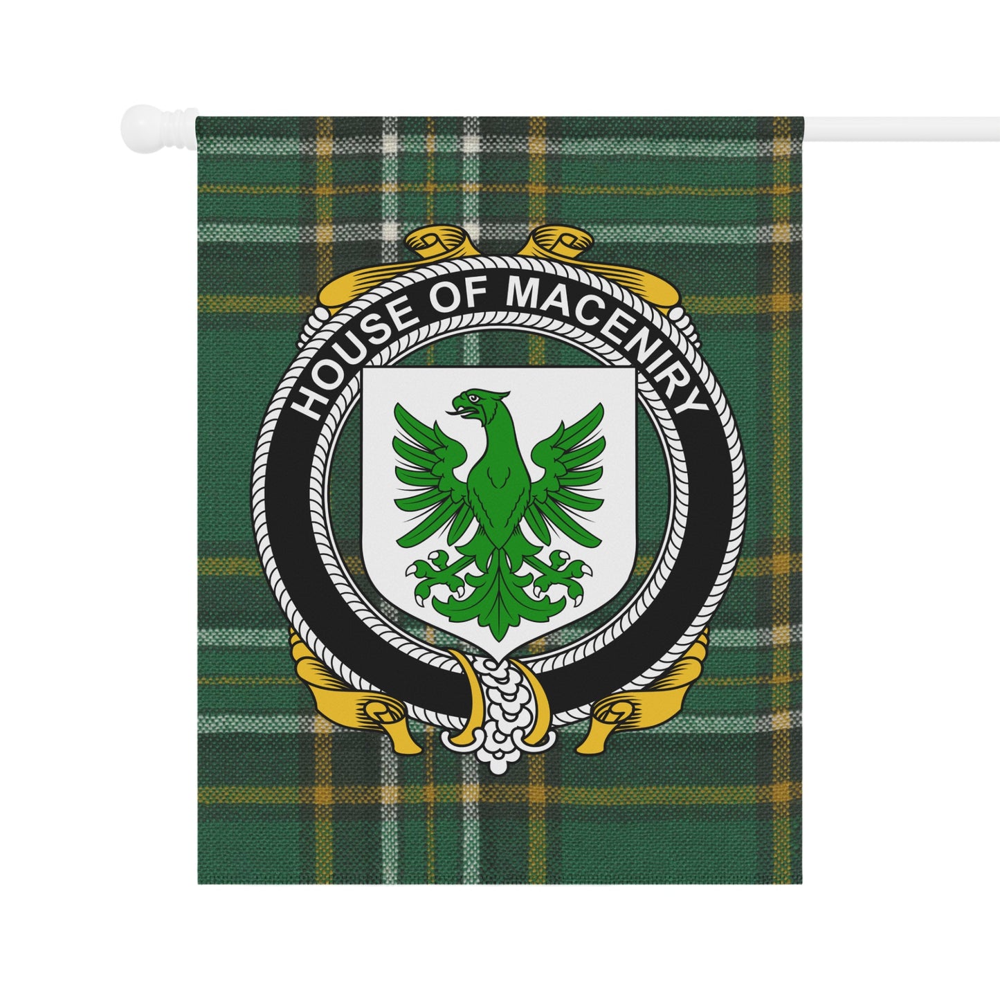 House of MacEniry Crest Plaid Banner Decorative Flag