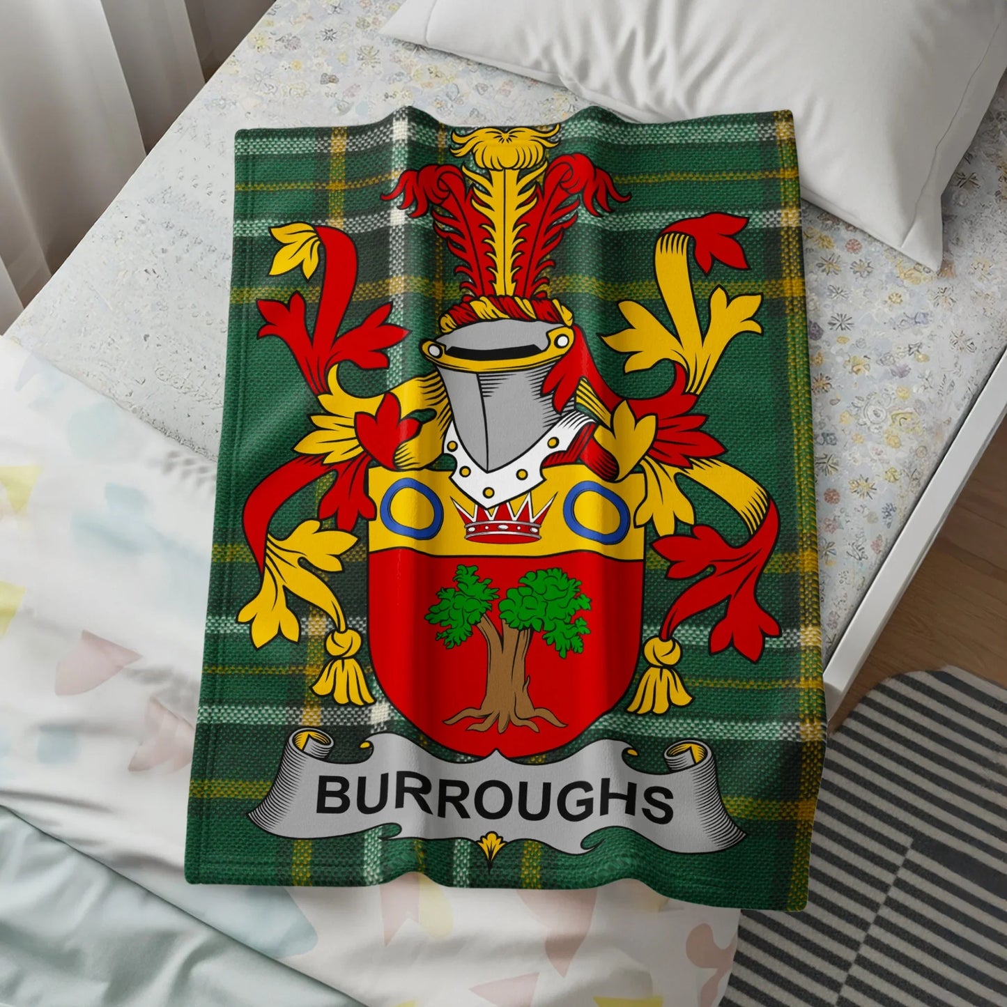 Burroughs family crest and coat of arms product type