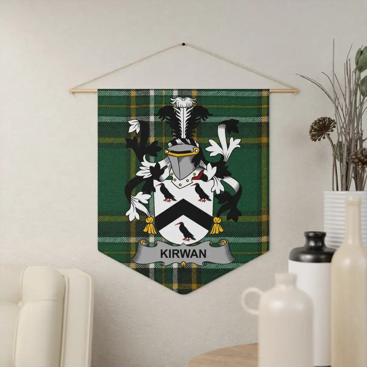Personalized Family Crest Tartan Wall Hanging product type