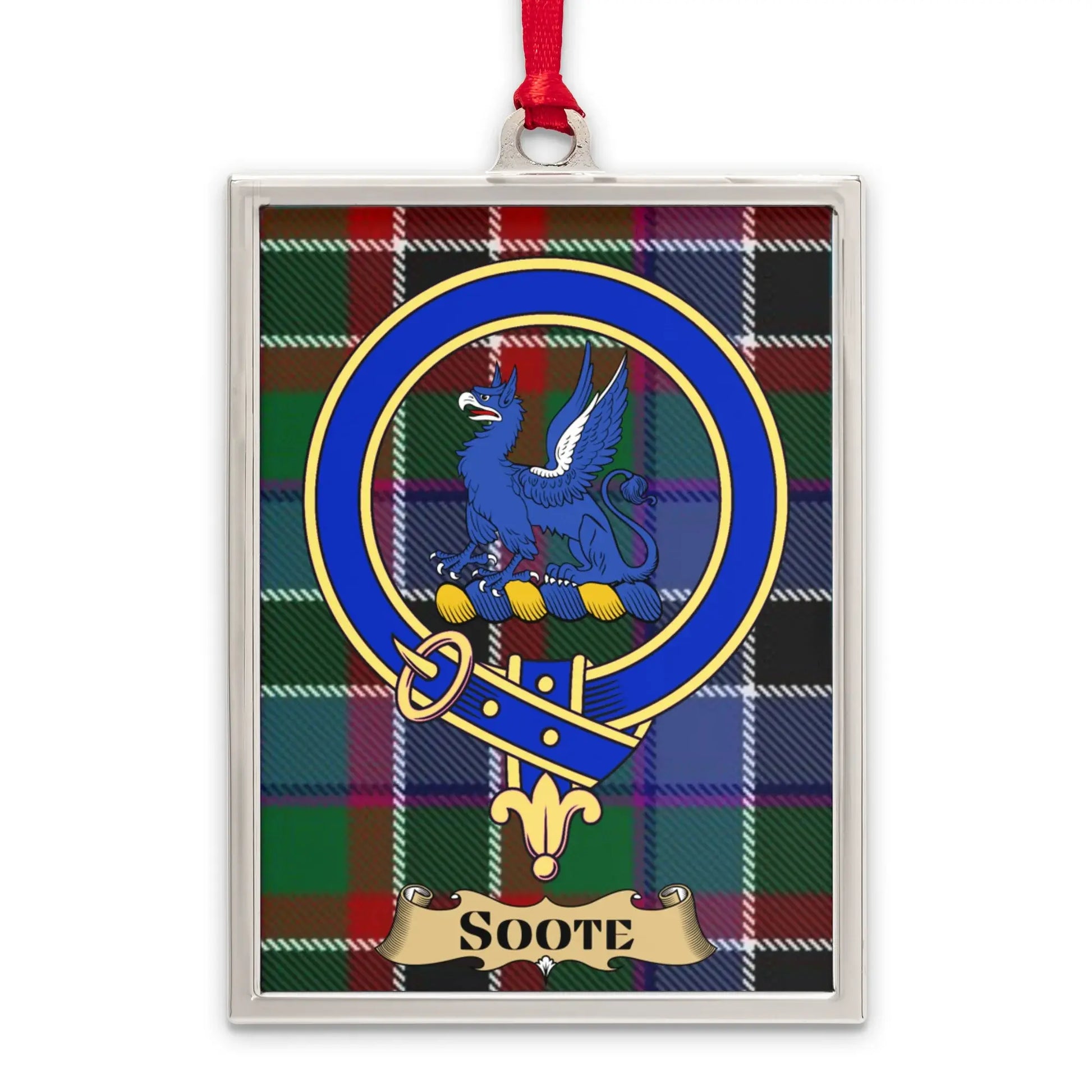 Clan Crest Tartan Background Griffin Emblem Ornament product