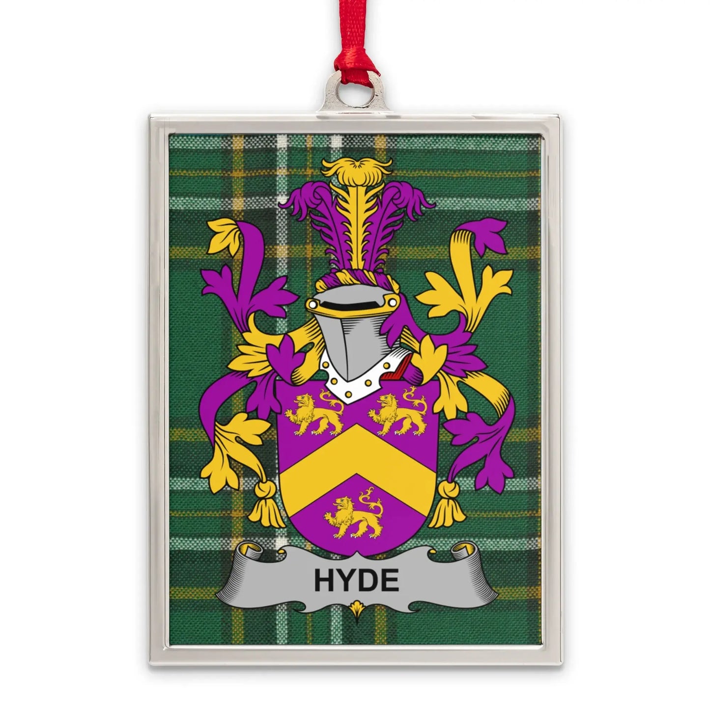Hyde Family Crest Coat of Arms Plaque product type