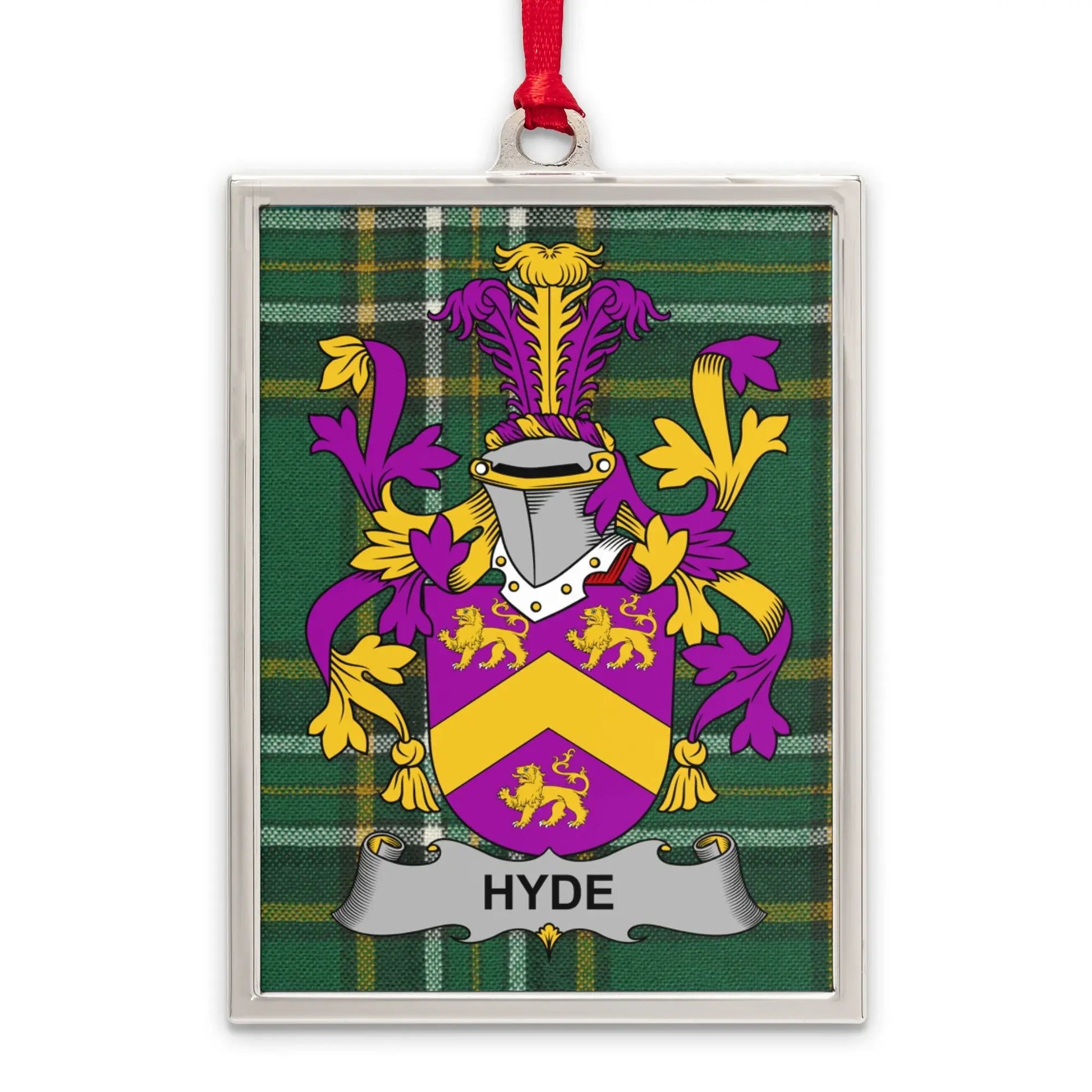 Hyde Family Crest Coat of Arms Plaque product type