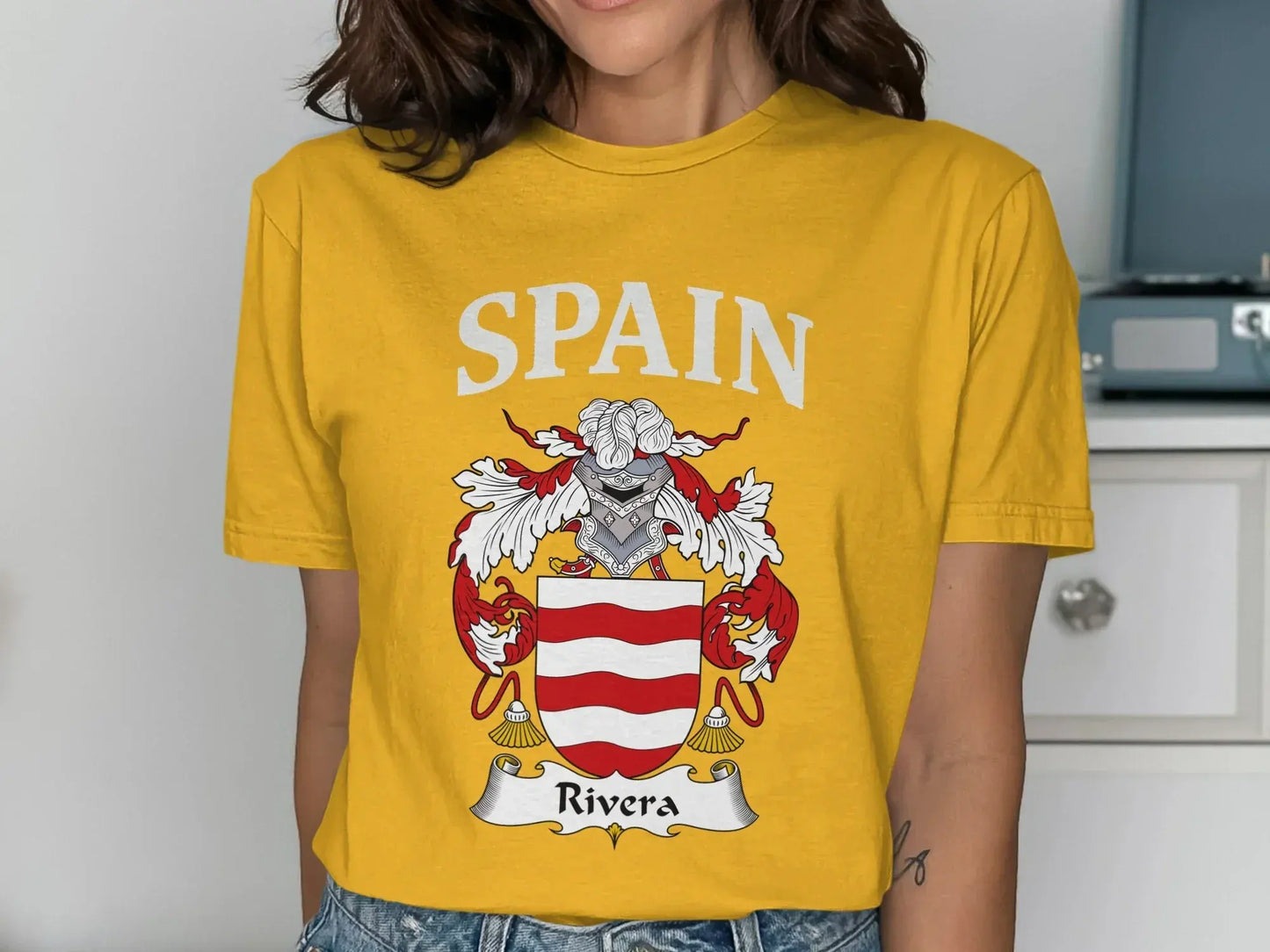 Spain Rivera Family Crest Graphic Tee product
