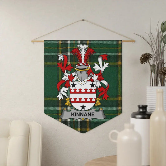Personalized Clan Kinnane Family Crest Wall Tapestry