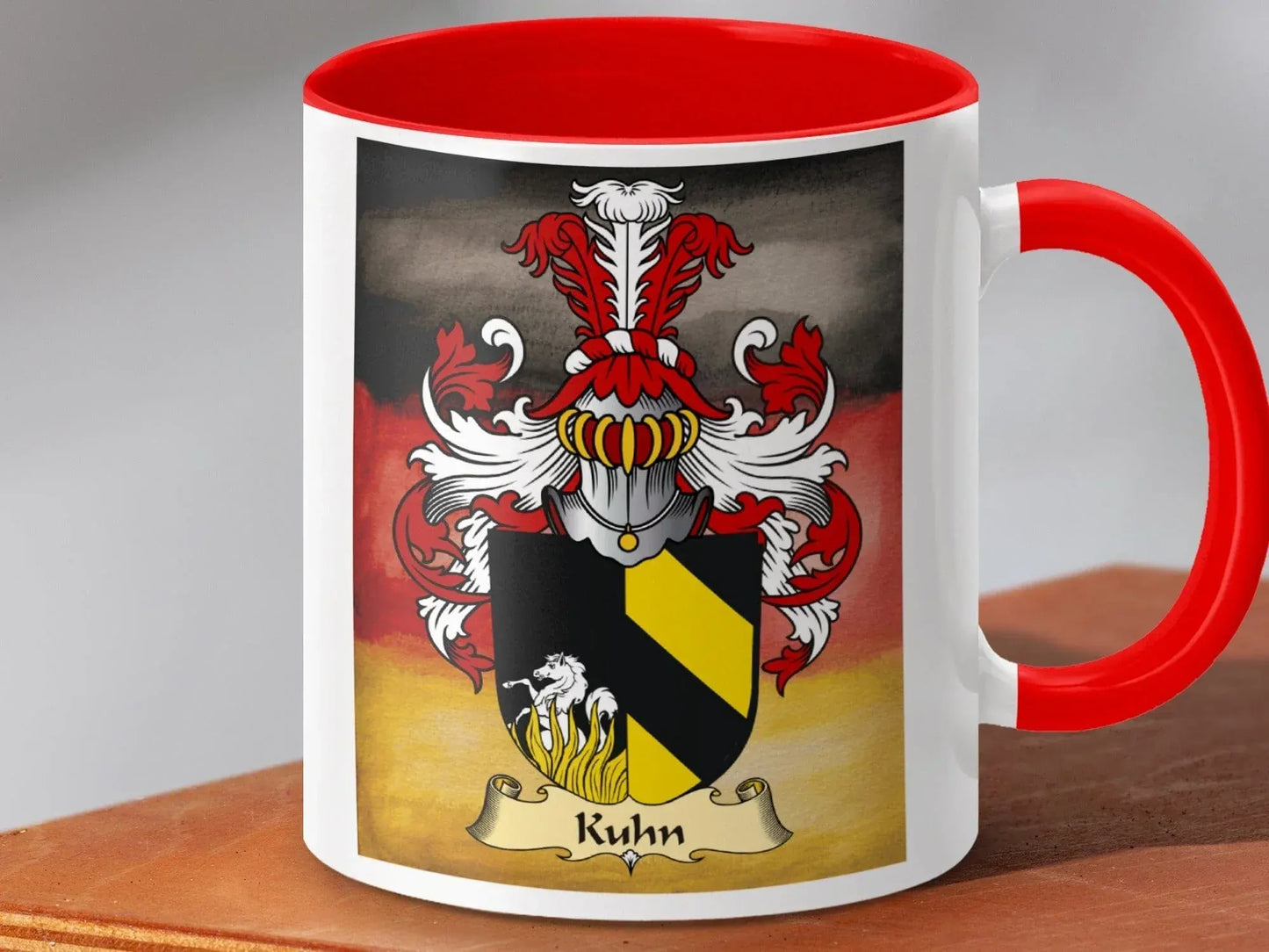 Kuhn Family Crest Coat of Arms Mug product