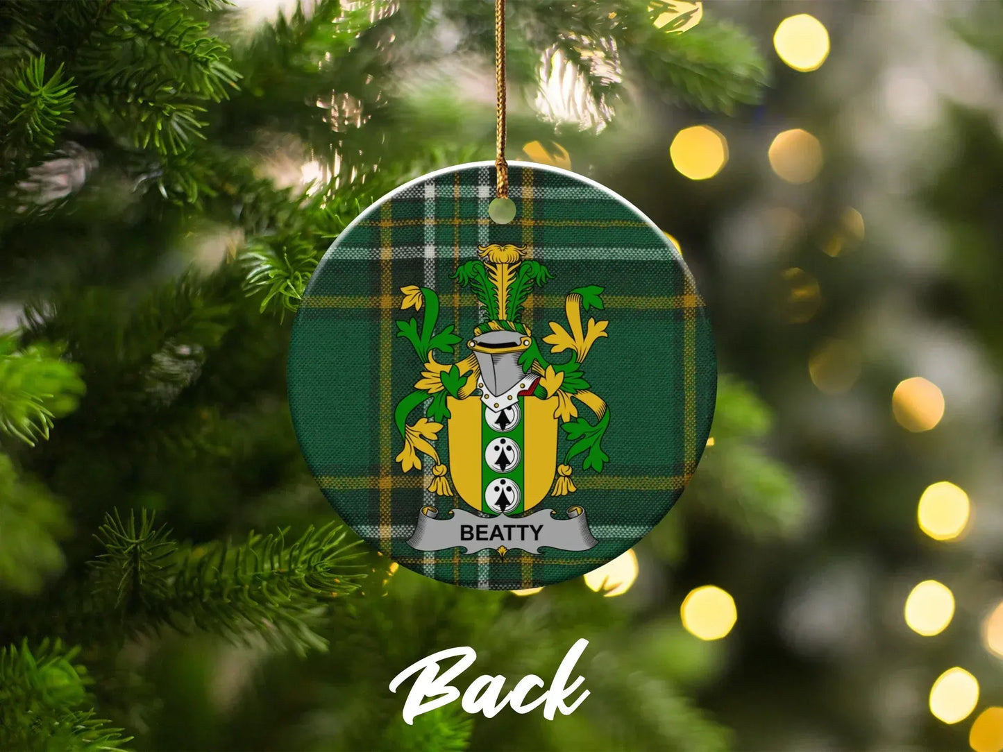 Custom Family Crest Christmas Ornament product
