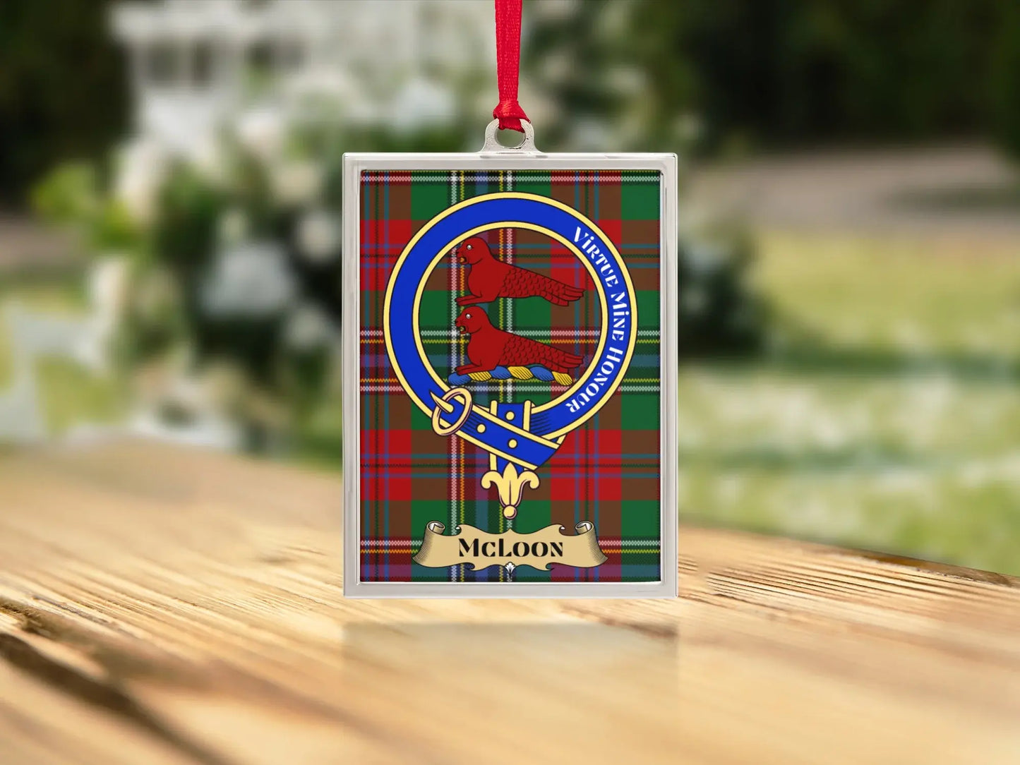 McLoon Plaid Pattern Personalized Ornament product type
