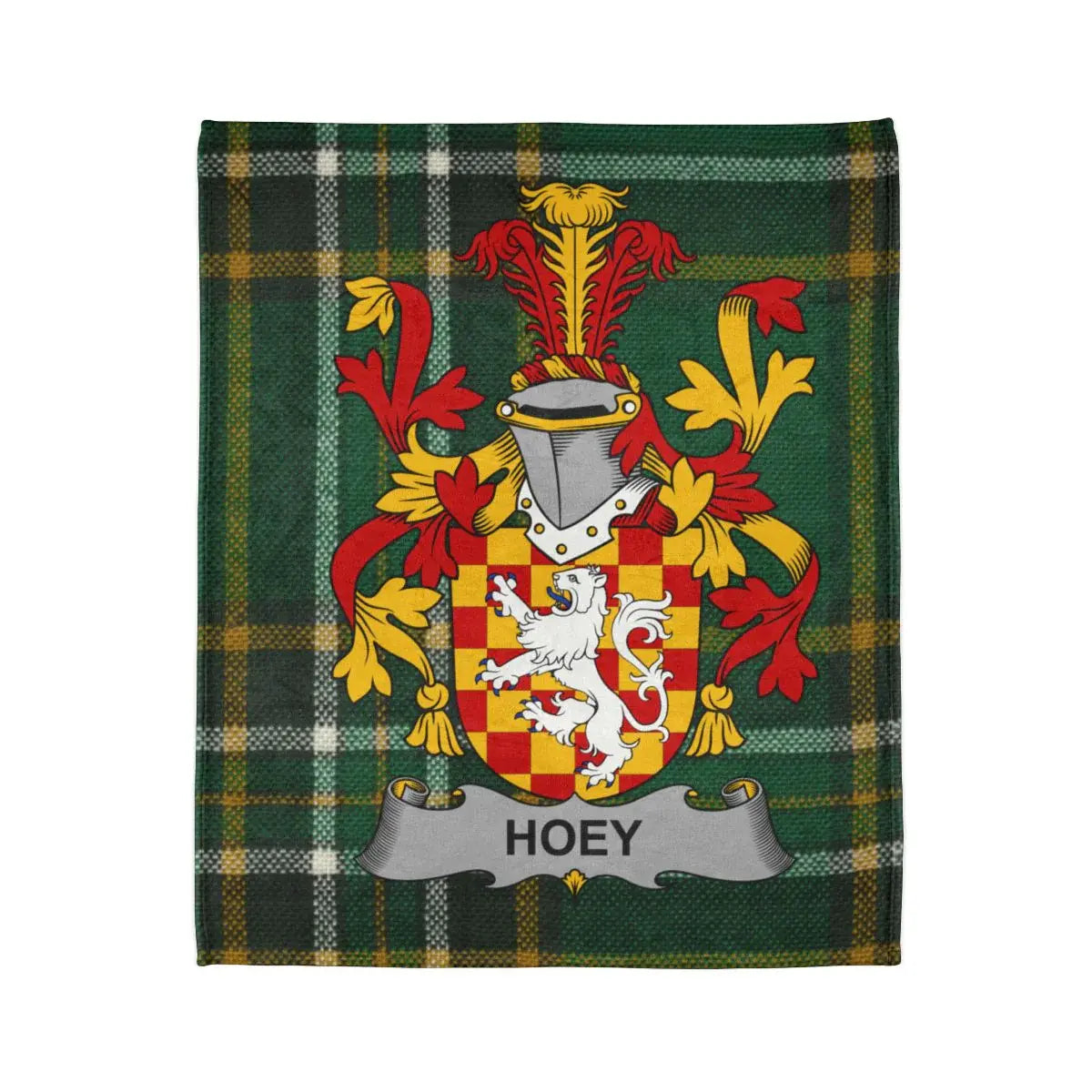 Hoey Family Crest Tartan Blanket Warm Cozy Product